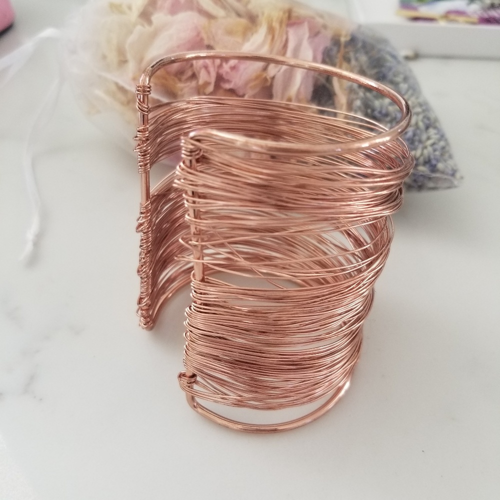 Rose gold bracelet cuff